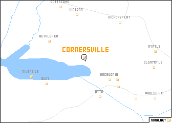 map of Cornersville