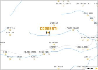 map of Corneşti