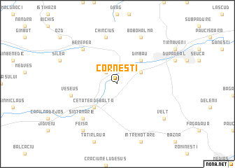 map of Corneşti