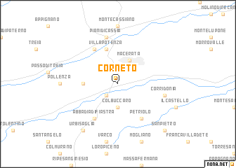 map of Corneto