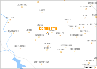 map of Cornette