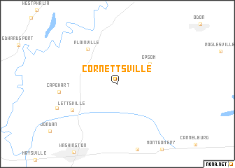 map of Cornettsville