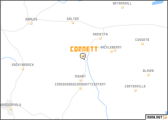 map of Cornett