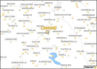 map of Corning