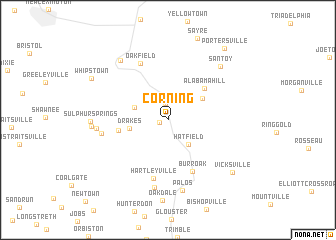 map of Corning