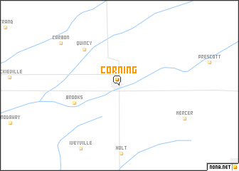 map of Corning
