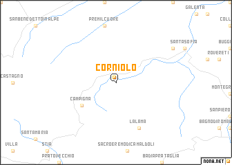 map of Corniolo