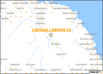 map of Cornwall Barracks