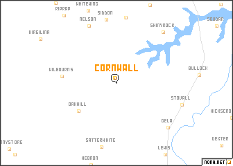 map of Cornwall