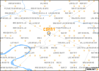 map of Corny