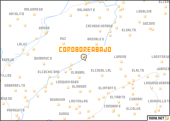 map of Corobore Abajo