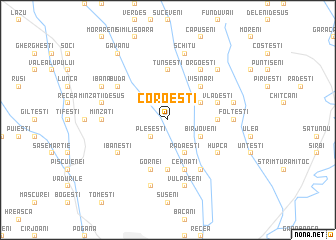 map of Coroeşti