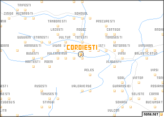 map of Coroieşti