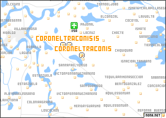 map of Coronel Traconis