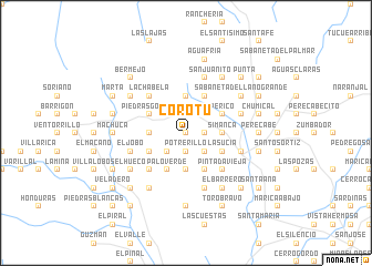 map of Corotú