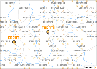 map of Corotú