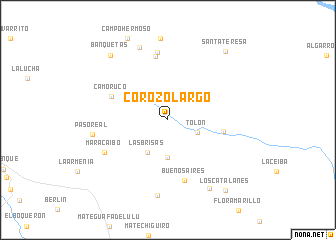 map of Corozolargo