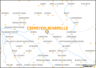 map of Corpoyer-la-Chapelle