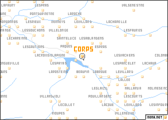 map of Corps