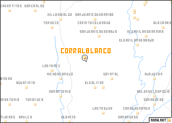 map of Corral Blanco