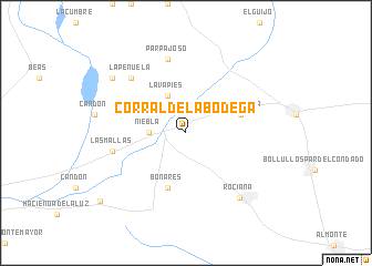map of Corral de la Bodega