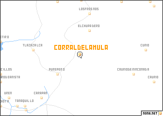 map of Corral de la Mula