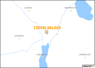 map of Corral de León