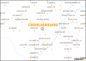 map of Corral de Piedras