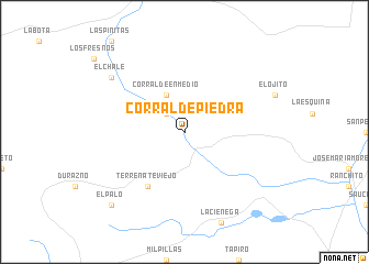 map of Corral de Piedra