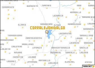 map of Corralejo Hidalgo