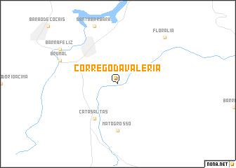 map of Córrego da Valéria