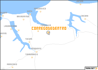 map of Córrego de Dentro