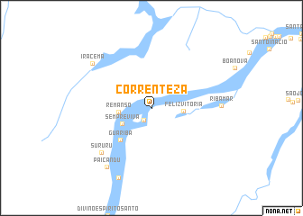 map of Correnteza