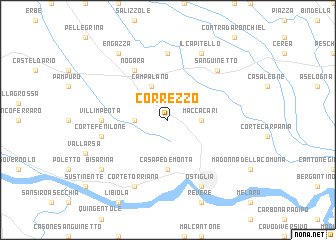 map of Correzzo