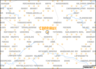 map of Corriaux