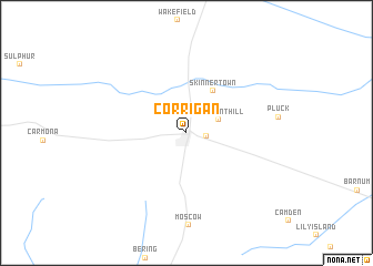 map of Corrigan