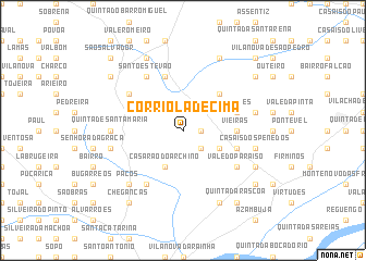 map of Corriola de Cima