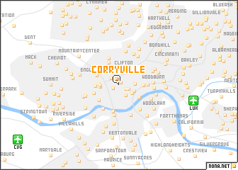 map of Corryville