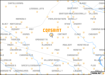 map of Corsaint