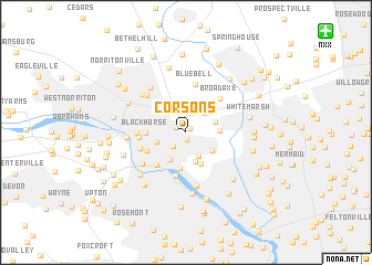 map of Corsons