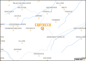 map of Cortecce