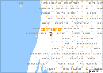 map of Cortegaça