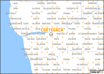 map of Cortegaça