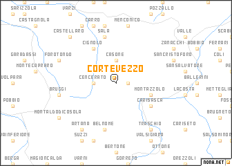 map of Cortevezzo