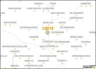 map of Corte