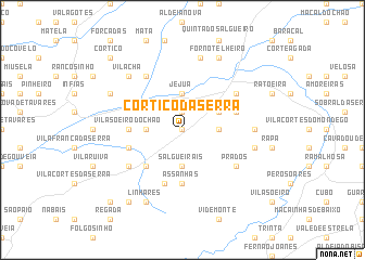 map of Cortiçô da Serra