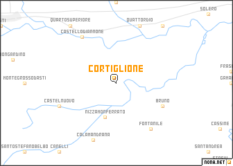 map of Cortiglione