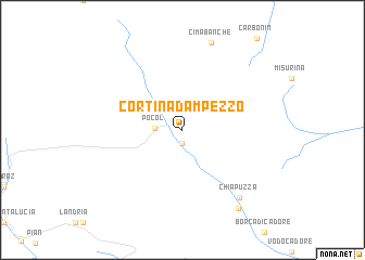 map of Cortina dʼAmpezzo