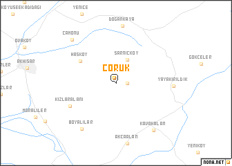 map of Çoruk