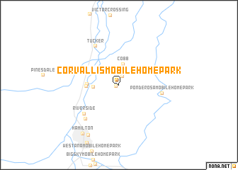 map of Corvallis Mobile Home Park